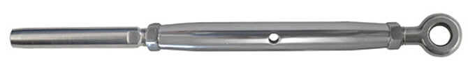 Closed Body Turnbuckle with Eye to Swage Stud Ends - 316 Stainless Steel